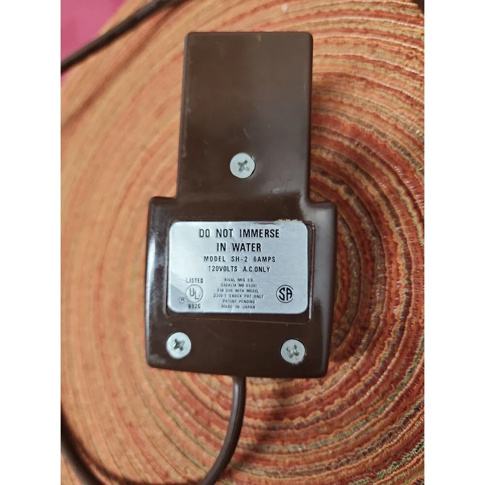 Vintage Original Crock Pot Model 3300 Replacement Cord 3 Prong